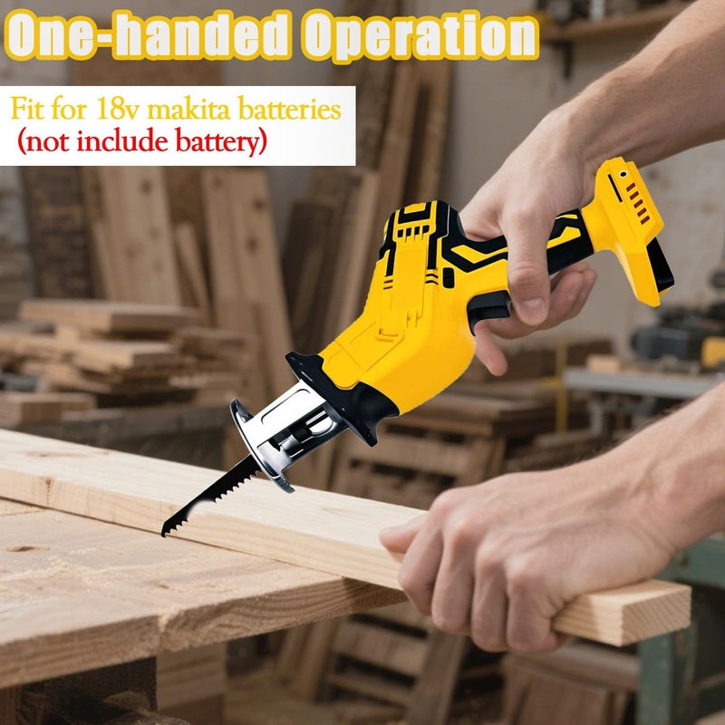 Yangtzone Reciprocating Saw for DeWalt 20V Battery, One-Handed Cordless Recipro Saw 0-3500 SPM Variable Speed, Easy Blade Change, 4 Blades for Wood/Metal/PVC Cutting(No Battery) - Image 5